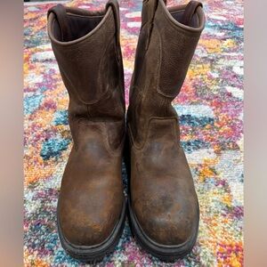 Herman Survivors Mens Bison Work Safety Boots Brown Leather Pull On US Size 11